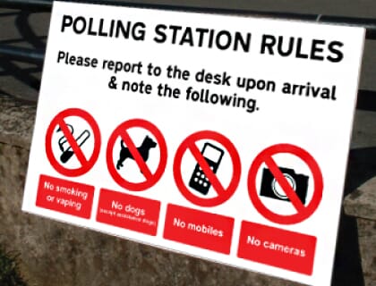 Polling and Election Signage