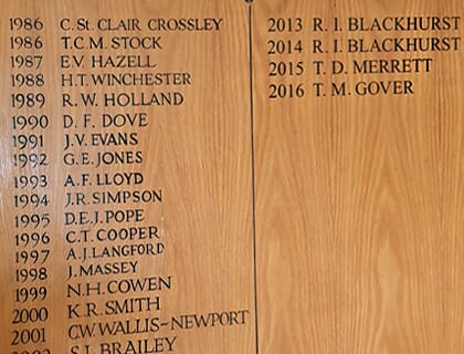 Honours Board Lettering | Signet Signs