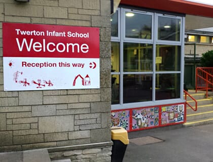 School Sign on a wall