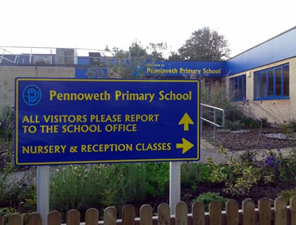 School Wayfinding Sign School Wayfinding Sign