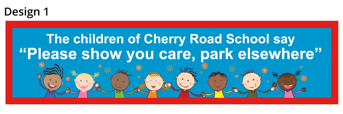 School Parking Safety Banner School Parking Safety Banner