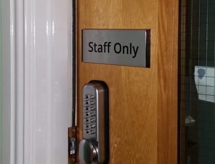 Aluminium Door Sign