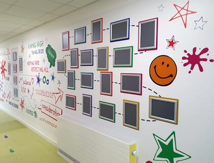 Wall Mural in a School Wall Mural in a School