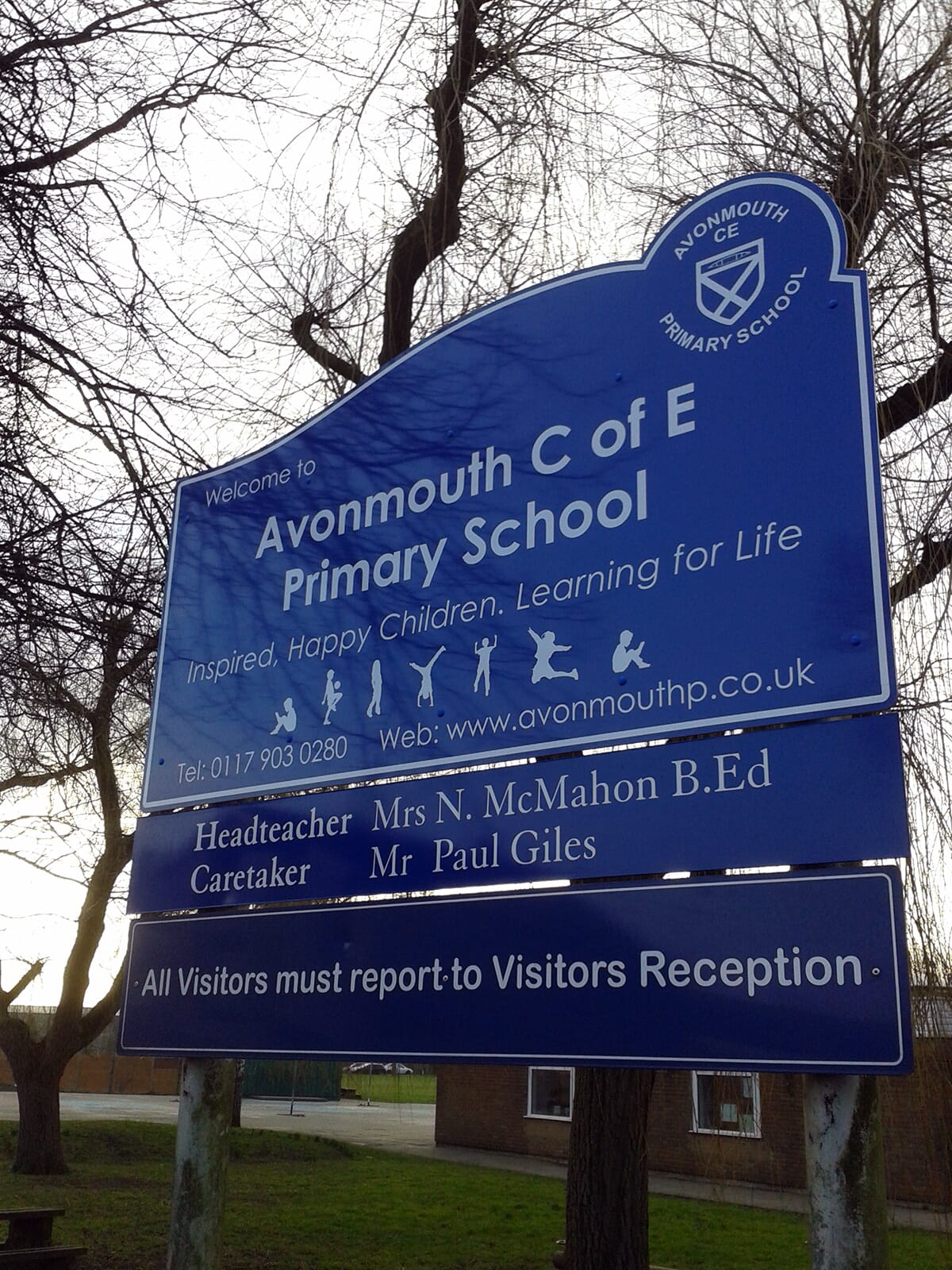 School Post Sign